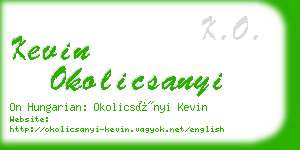 kevin okolicsanyi business card